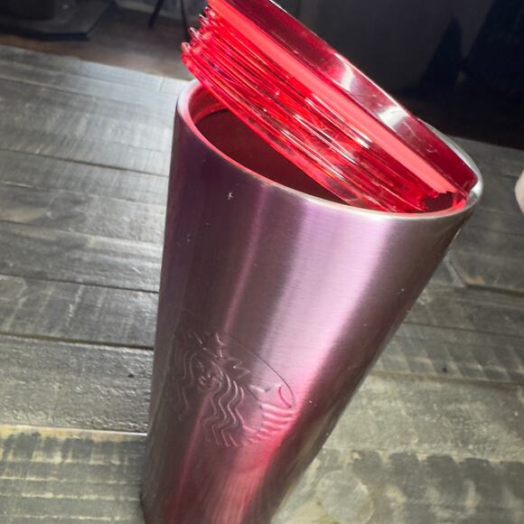 2021 Starbucks Holiday Stainless Steel Ombre Tumbler Cold Cup Venti 24 Oz - Picture 4 of 7